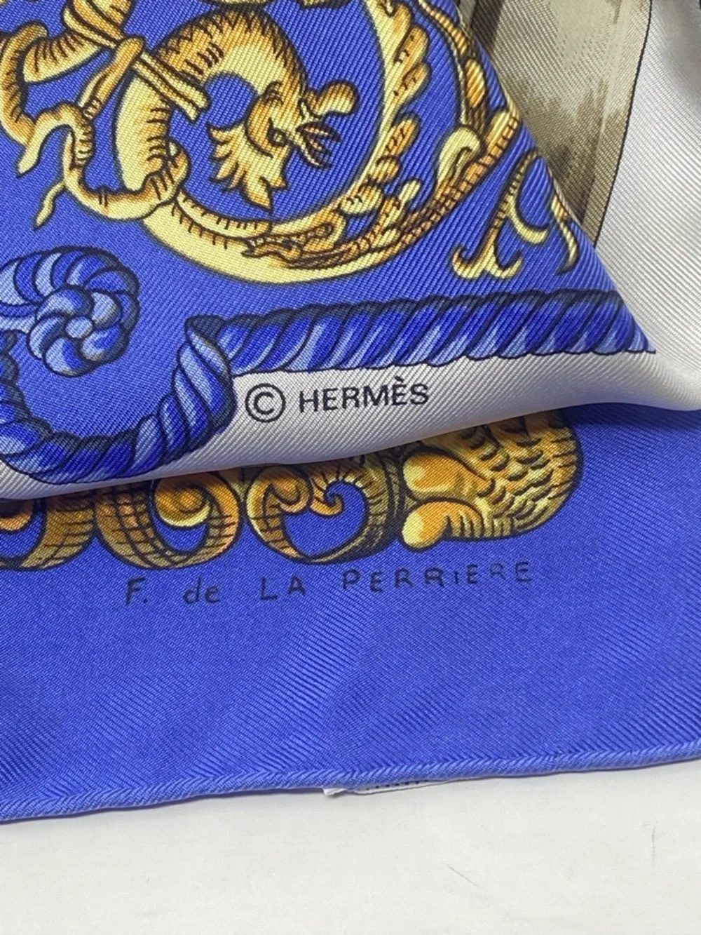 Hermes Silk Scarf Ludovicus Magnus Carre 90 Louis XIV F. de la Perriere - Picture 7 of 16